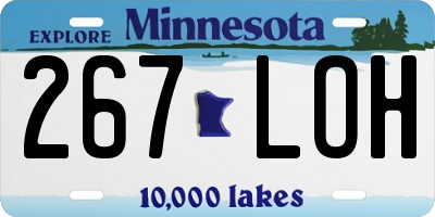 MN license plate 267LOH