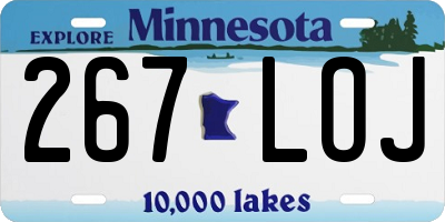 MN license plate 267LOJ