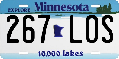 MN license plate 267LOS