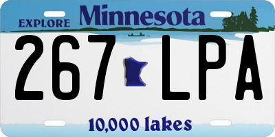 MN license plate 267LPA