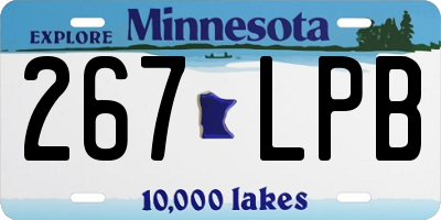 MN license plate 267LPB