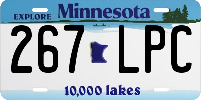 MN license plate 267LPC