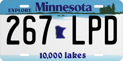 MN license plate 267LPD