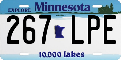 MN license plate 267LPE