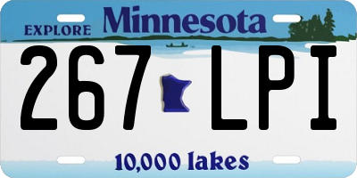MN license plate 267LPI