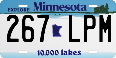 MN license plate 267LPM
