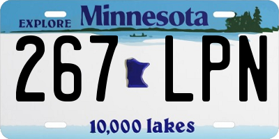 MN license plate 267LPN