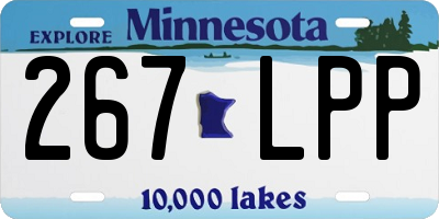 MN license plate 267LPP