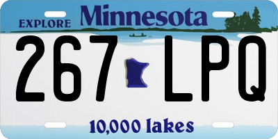 MN license plate 267LPQ