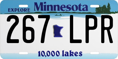 MN license plate 267LPR