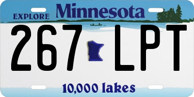 MN license plate 267LPT