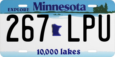 MN license plate 267LPU