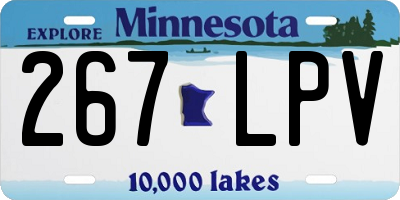 MN license plate 267LPV