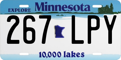 MN license plate 267LPY