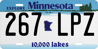 MN license plate 267LPZ