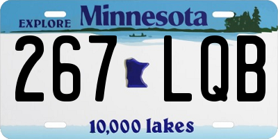 MN license plate 267LQB