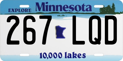 MN license plate 267LQD