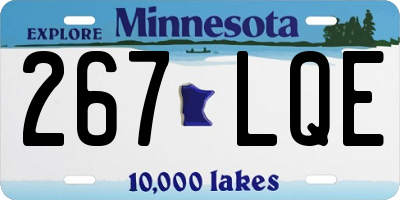 MN license plate 267LQE