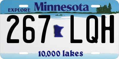 MN license plate 267LQH