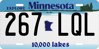 MN license plate 267LQL
