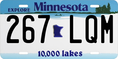 MN license plate 267LQM