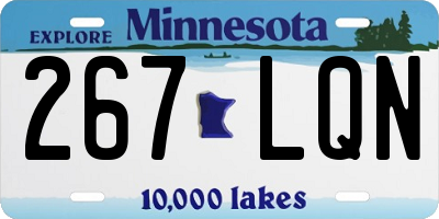 MN license plate 267LQN