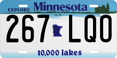 MN license plate 267LQO