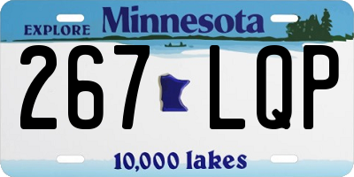 MN license plate 267LQP