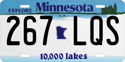 MN license plate 267LQS
