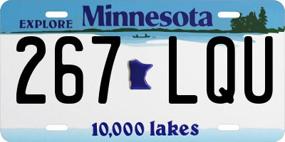 MN license plate 267LQU