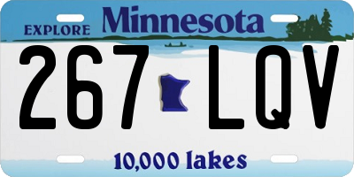 MN license plate 267LQV