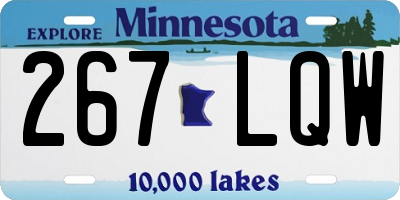 MN license plate 267LQW