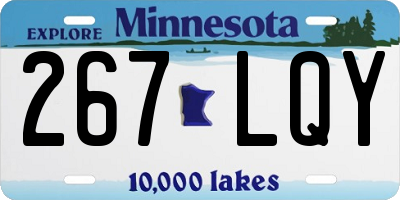 MN license plate 267LQY