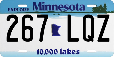 MN license plate 267LQZ