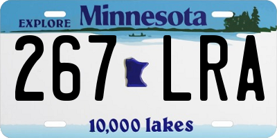 MN license plate 267LRA