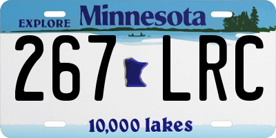 MN license plate 267LRC