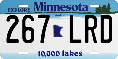 MN license plate 267LRD