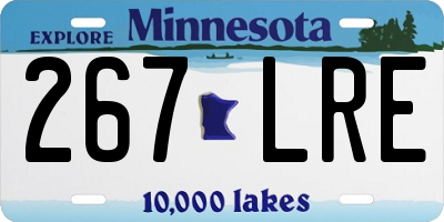 MN license plate 267LRE
