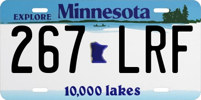 MN license plate 267LRF