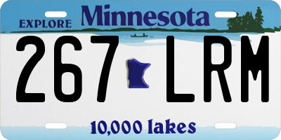 MN license plate 267LRM