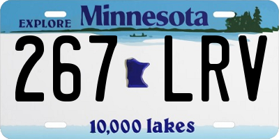 MN license plate 267LRV