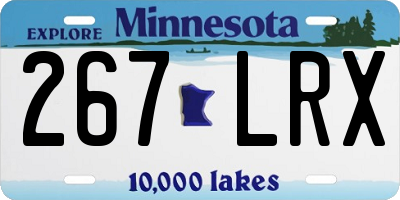 MN license plate 267LRX