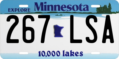 MN license plate 267LSA