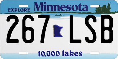 MN license plate 267LSB
