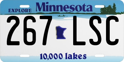MN license plate 267LSC