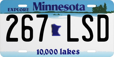 MN license plate 267LSD