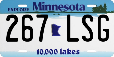 MN license plate 267LSG
