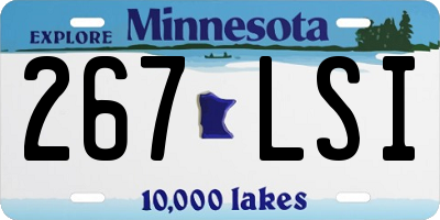 MN license plate 267LSI