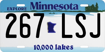 MN license plate 267LSJ