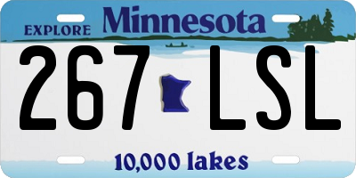 MN license plate 267LSL